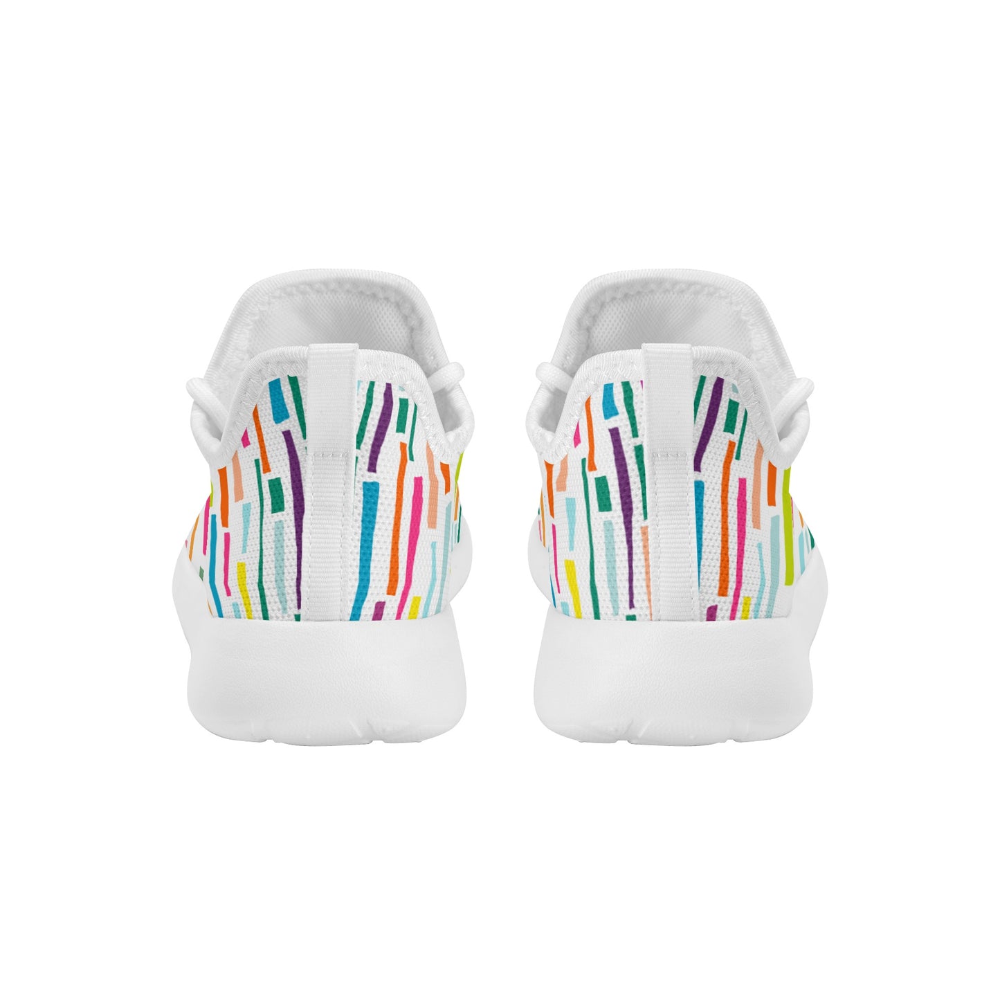 Lines of Color - Kids Mesh Knit Sneakers