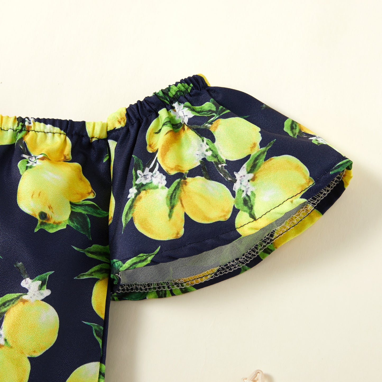 Infant/Baby Lemon Print Square Neck Bodysuit