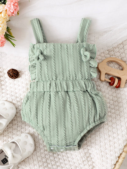 Infant/Baby Textured Ruffled Bodysuit