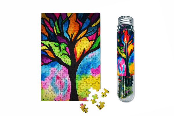 Micro Puzzles - Stained Glass Tree MicroPuzzle - Mini Jigsaw Puzzle