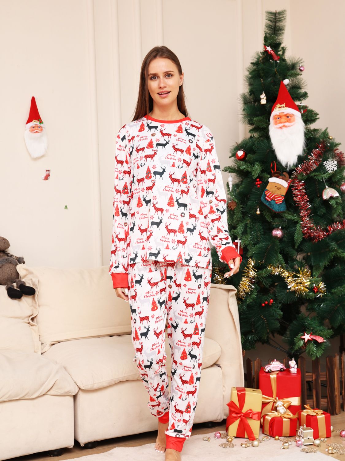 Reindeer Print - Holiday PJ Set (Women's)