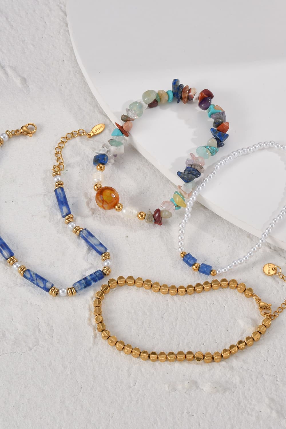 Four-Piece Beaded Bracelet Set