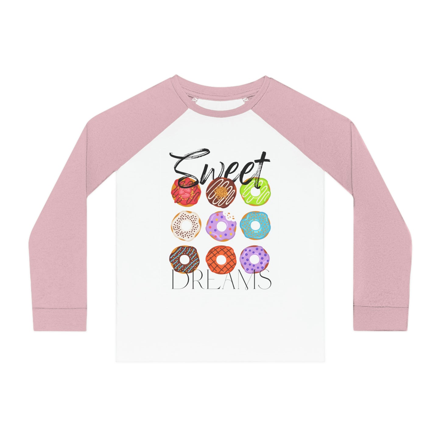 Sweet Dreams Doughnuts Kids' Pajama Set (Pink or Gray)