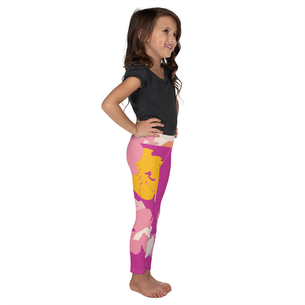 Bold Floral - Kid's Yoga/Athletic Leggings (2T - 7)
