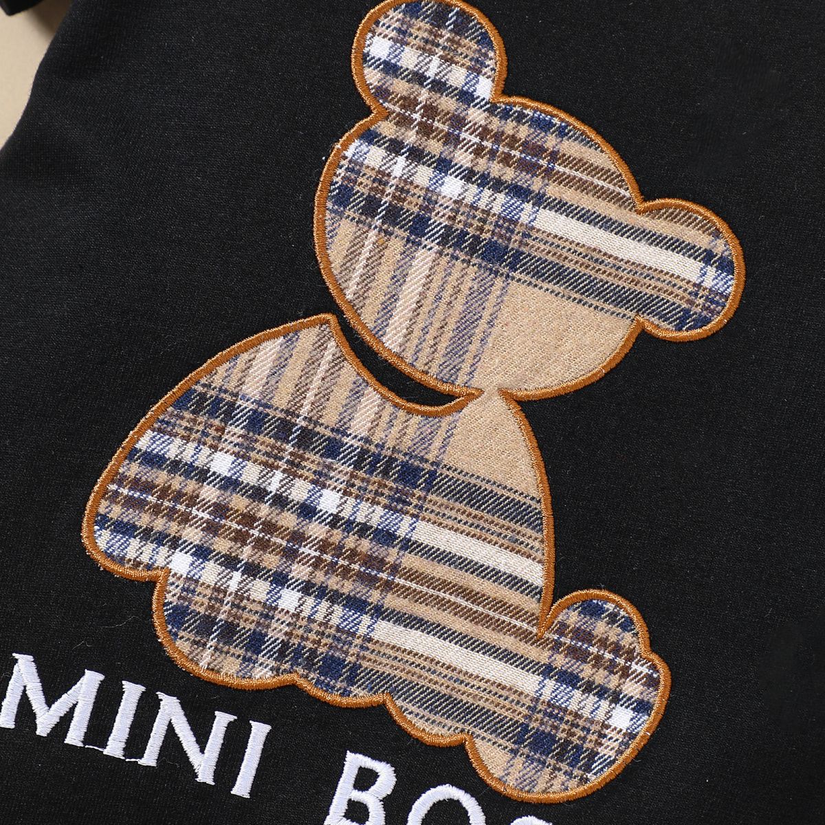 Infant/Baby MINI BOSS Bear Graphic Short Sleeve Romper